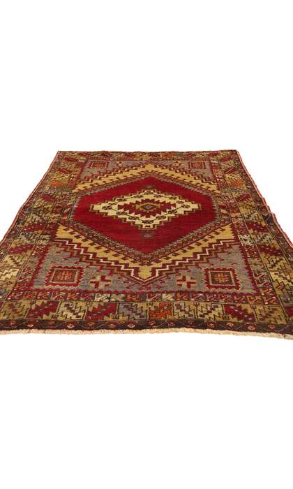4 x 5 Vintage Turkish Oushak Rug 51459