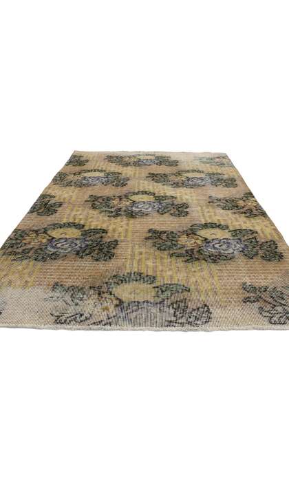 4 x 6 Distressed Vintage Turkish Sivas Rug 51925
