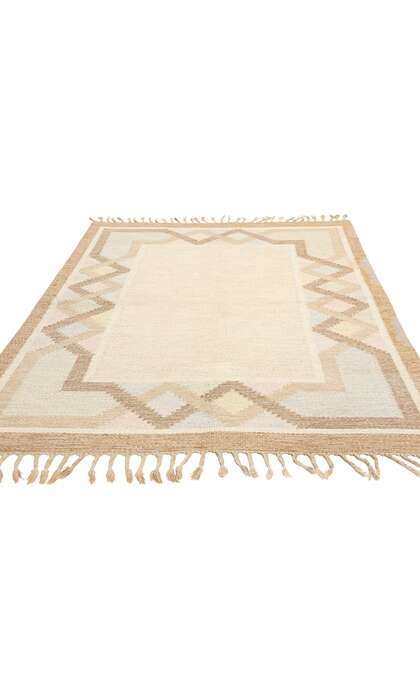 4 x 7 Anna Johanna Angstrom Vintage Swedish Rollakan Rug 78254