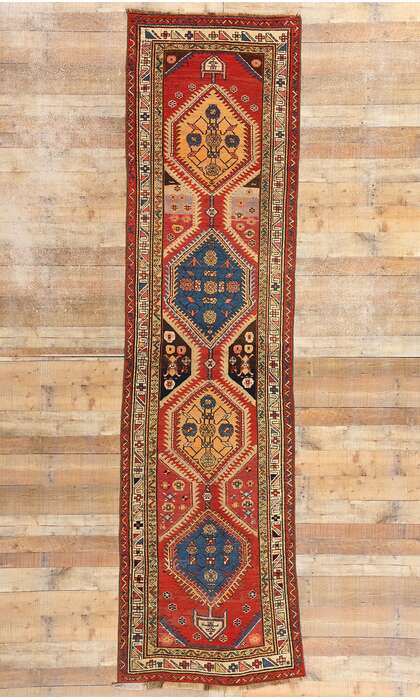 3 x 12 Antique Caucasian Shirvan Rug Runner 72401