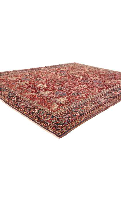 8 x 10 Antique Red Persian Dragon Serapi Heriz Rug 78767