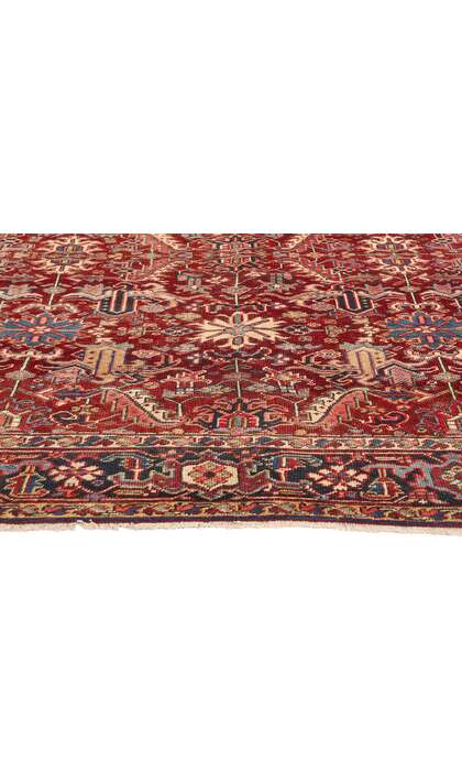 8 x 10 Antique Red Persian Dragon Serapi Heriz Rug 78767