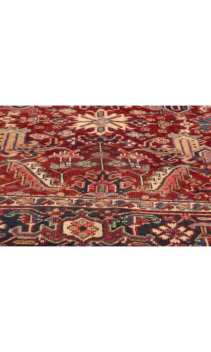 8 x 10 Antique Red Persian Dragon Serapi Heriz Rug 78767