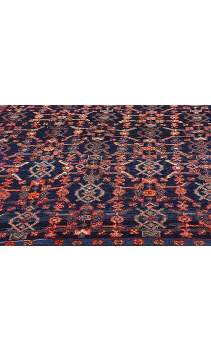 5 x 7 Antique Navy Blue Persian Kurdish Rug 61167