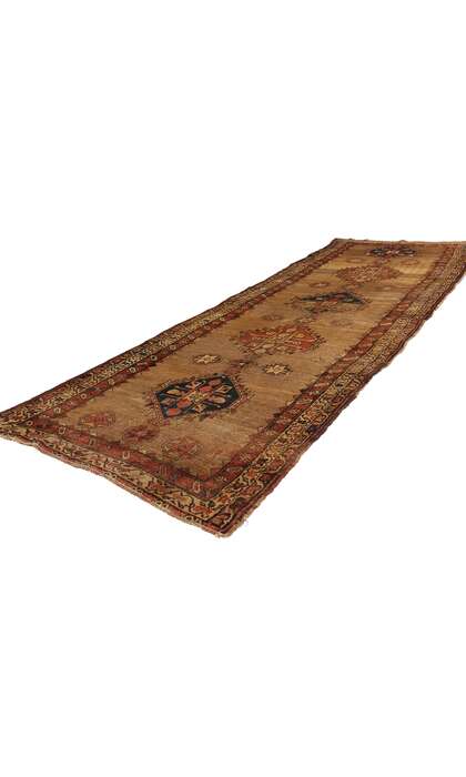 3 x 11 Antique Brown Persian Malayer Rug Runner 72514