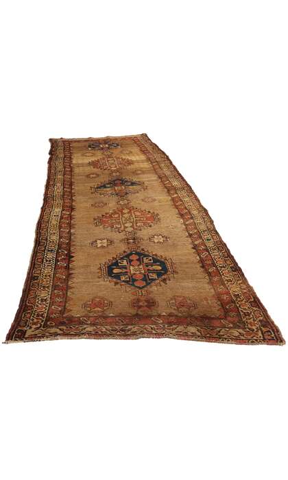 3 x 11 Antique Brown Persian Malayer Rug Runner 72514