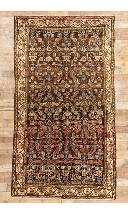 5 x 9 Antique Brown Persian Malayer Rug 53761