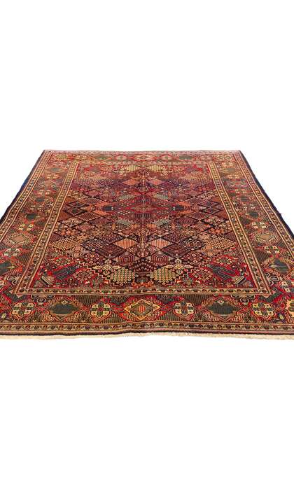 4 x 7 Antique Persian Kashan Rug 53758