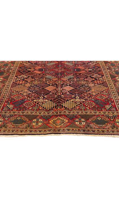 4 x 7 Antique Persian Kashan Rug 53758