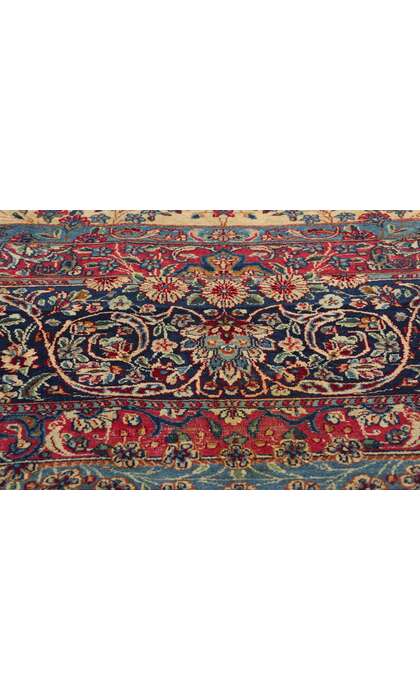 13 x 15 Antique Persian Floral Kerman Rug 77377