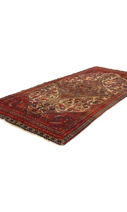 4 x 7 Rustic Antique Persian Hamadan Rug Wabi-Sabi 76958