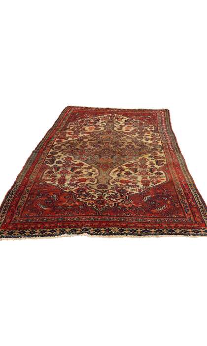 4 x 7 Rustic Antique Persian Hamadan Rug Wabi-Sabi 76958