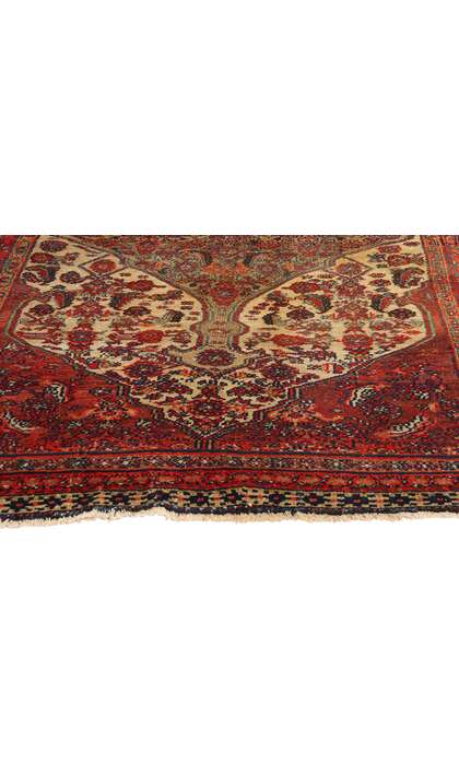 4 x 7 Rustic Antique Persian Hamadan Rug Wabi-Sabi 76958