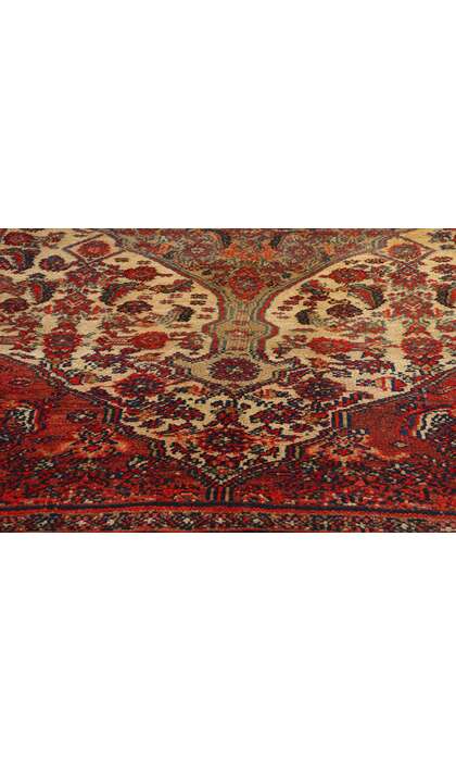 4 x 7 Rustic Antique Persian Hamadan Rug Wabi-Sabi 76958