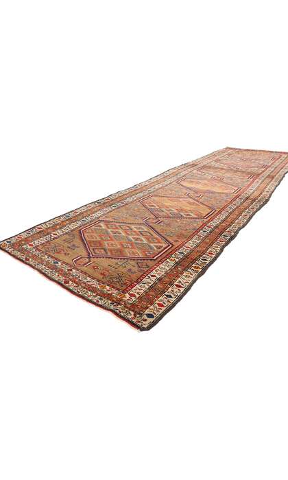 4 x 15 Antique Persian Sarab Rug Primitive Tribal Carpet Runner 78773