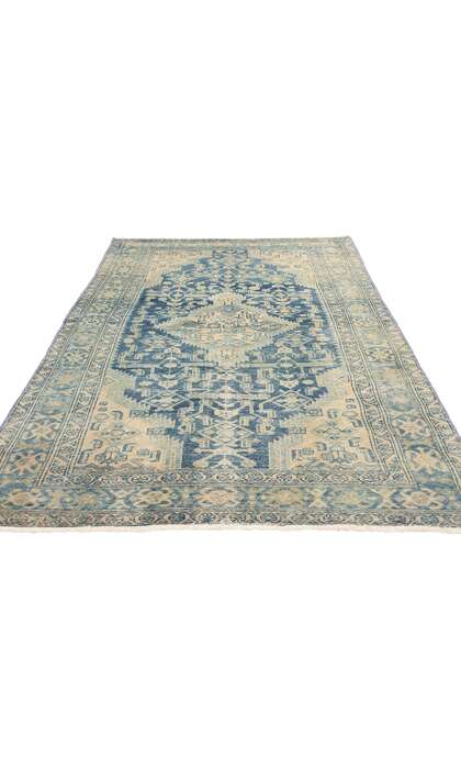 4 x 7 Antique Blue Persian Malayer Rug 61263