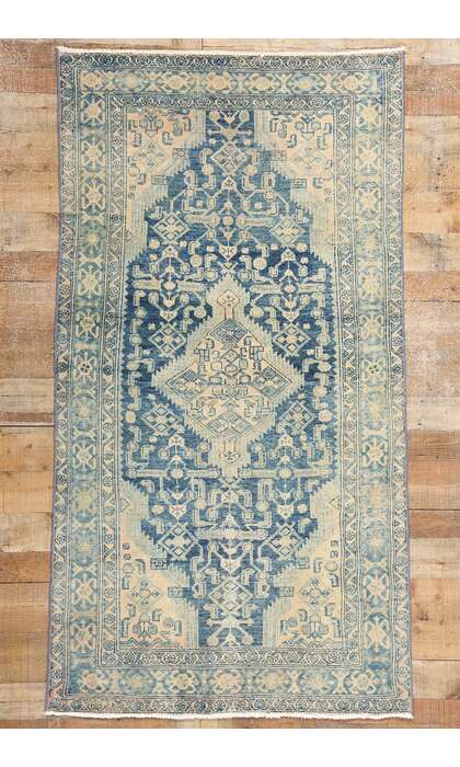 4 x 7 Antique Blue Persian Malayer Rug 61263