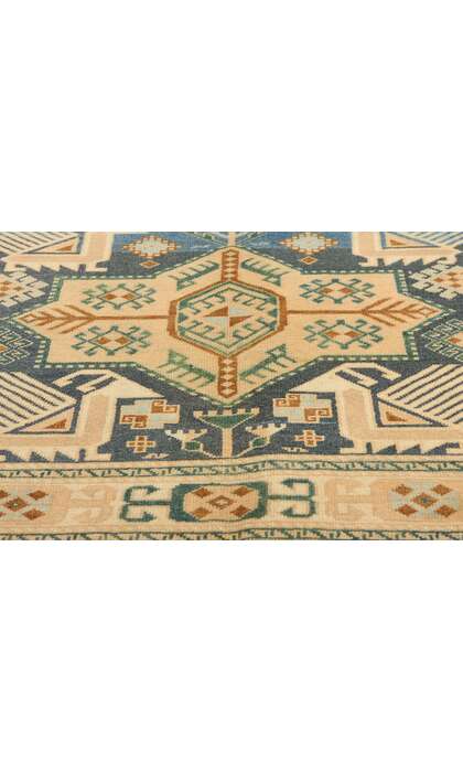 4 x 7 Vintage Blue Turkish Oushak Rug 53702