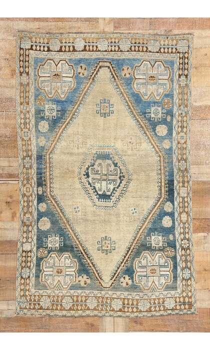 5 x 7 Antique Blue Persian Shiraz Rug 53771