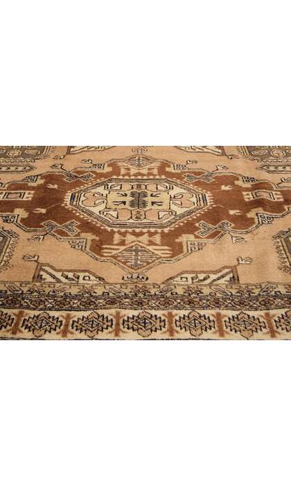 7 x 10 Vintage Brown Persian Ardabil Rug 72037