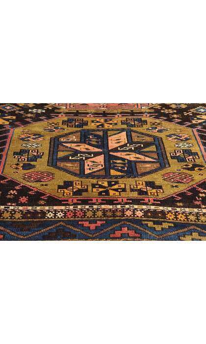 5 x 13 Antique Caucasian Baku Rug Azerbaijan Tribal Carpet Runner 78770