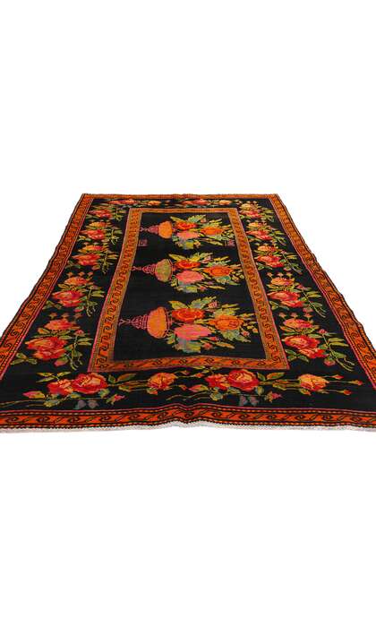 4 x 8 Antique Caucasian Rose Karabagh Rug 61061