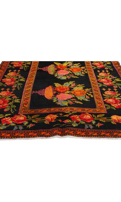4 x 8 Antique Caucasian Rose Karabagh Rug 61061