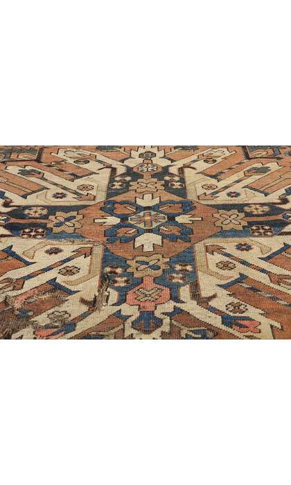 5 x 8 Antique Sunburst Eagle Kazak Rug Caucasian Chelaberd Karabagh Carpet 78779