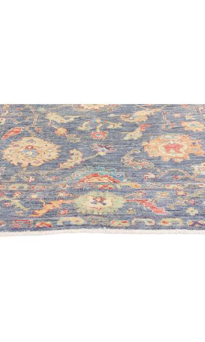 5 x 7 Modern Colorful Blue Oushak Rug 80972