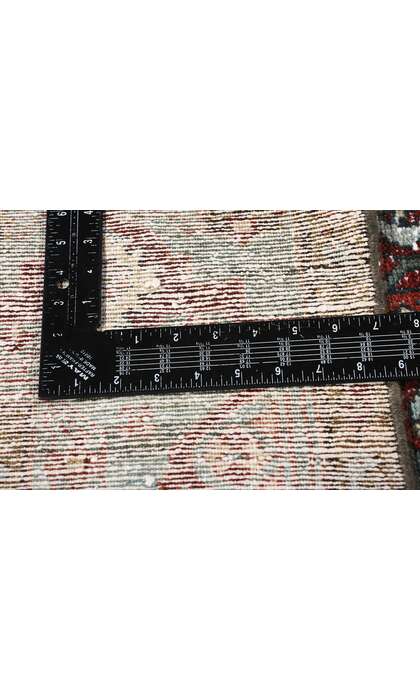 3 x 15 Antique-Worn Persian Malayer Rug Runner 60975