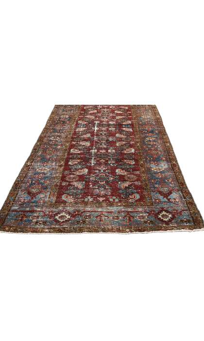 3 x 15 Antique-Worn Persian Malayer Rug Runner 60975