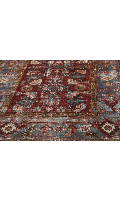 3 x 15 Antique-Worn Persian Malayer Rug Runner 60975
