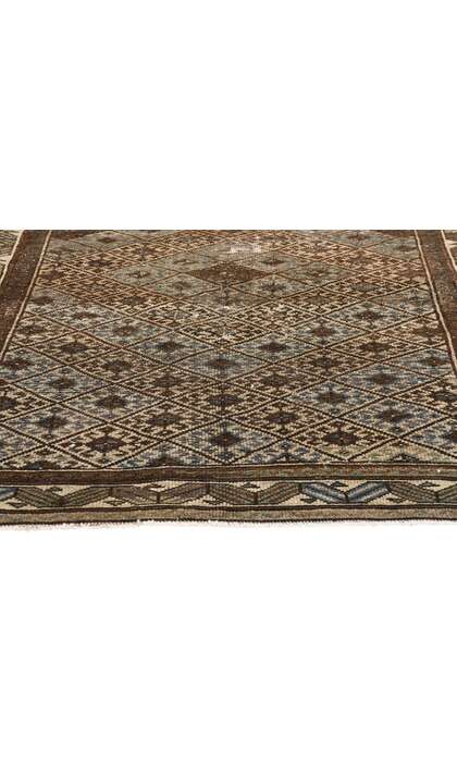 4 x 7 Distressed Antique-Worn Persian Hamadan Rug 61016