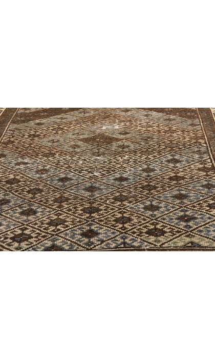 4 x 7 Distressed Antique-Worn Persian Hamadan Rug 61016