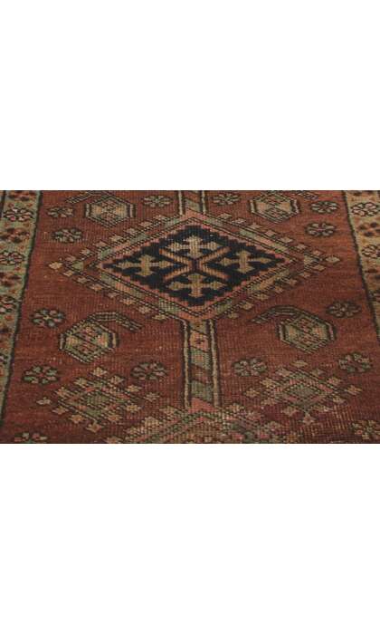 2 x 10 Distressed Antique-Worn Persian Heriz Rug 73166