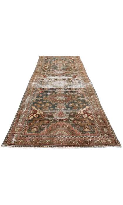 3 x 11 Distressed Antique-Worn Persian Malayer Rug Runner 53763
