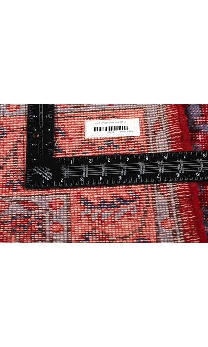 4 x 7 Distressed Vintage Red Turkish Sivas Rug 52012