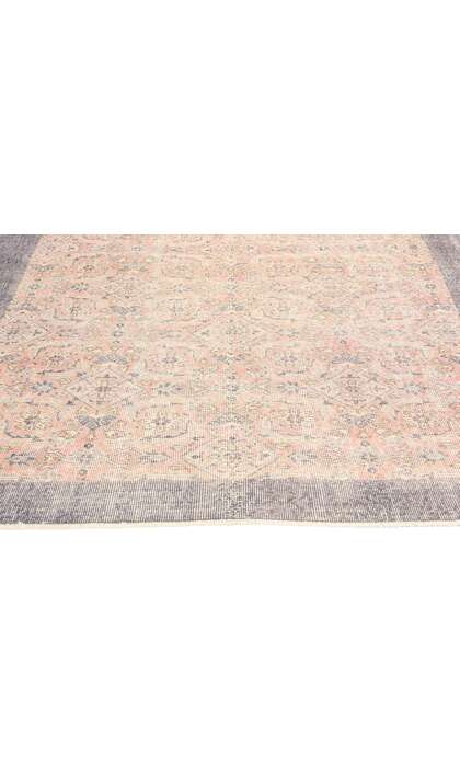 5 x 8 Distressed Vintage Pink Turkish Sivas Rug 53821