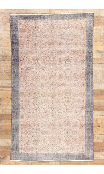 5 x 8 Distressed Vintage Pink Turkish Sivas Rug 53821