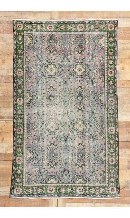 5 x 8 Distressed Vintage Turkish Sivas Rug 51991