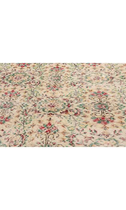4 x 7 Distressed Vintage Turkish Sivas Rug 52011