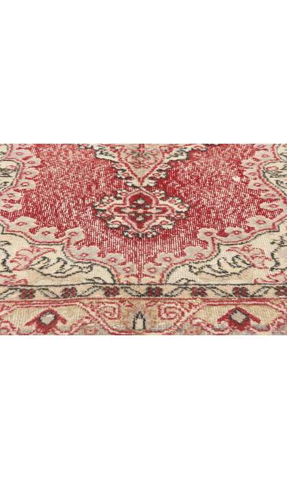 4 x 7 Distressed Vintage Red Turkish Sivas Rug 51941