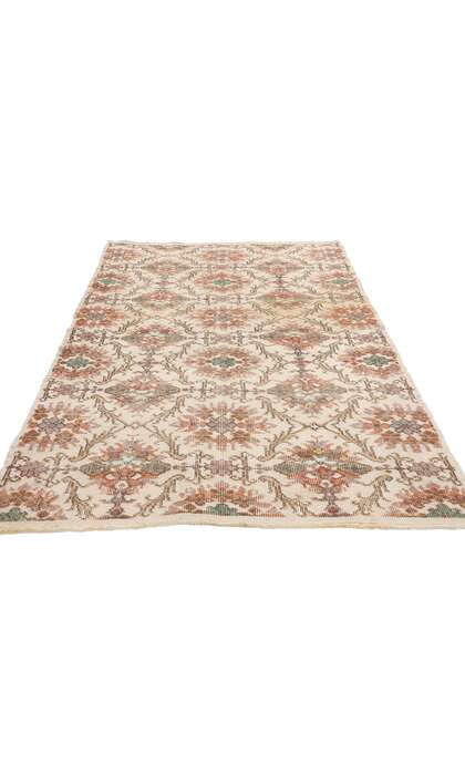 4 x 7 Distressed Vintage Turkish Sivas Rug 51944
