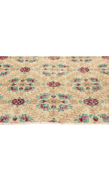 4 x 7 Distressed Vintage Turkish Sivas Rug 51950