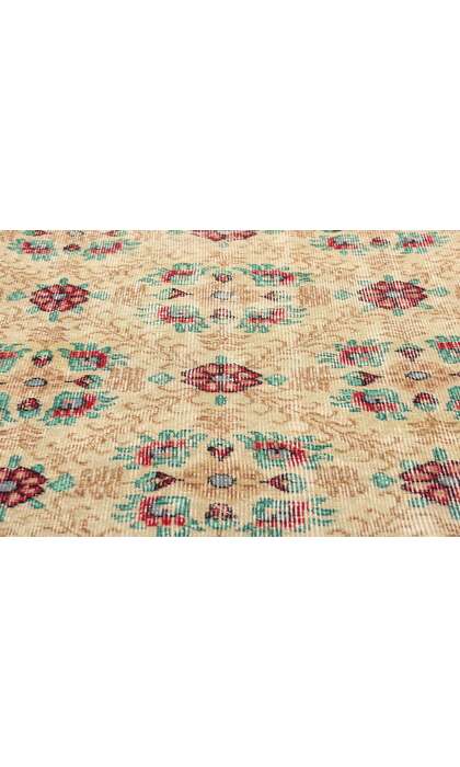 4 x 7 Distressed Vintage Turkish Sivas Rug 51950