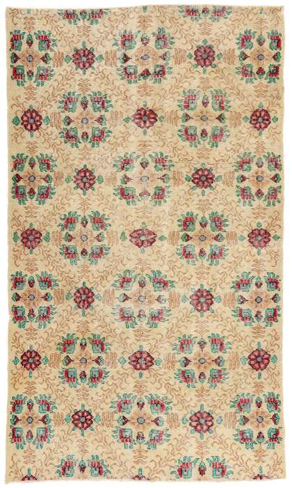 4 x 7 Distressed Vintage Turkish Sivas Rug 51950