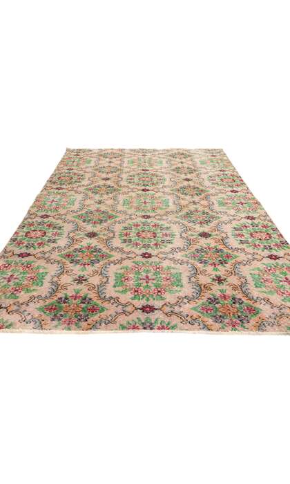5 x 7 Distressed Vintage Turkish Sivas Rug 52002