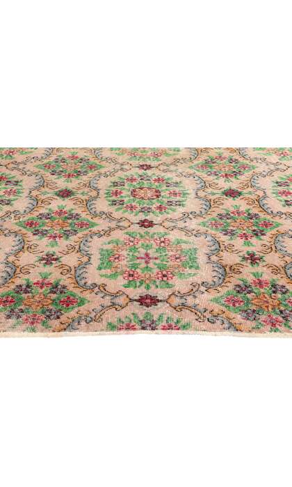 5 x 7 Distressed Vintage Turkish Sivas Rug 52002