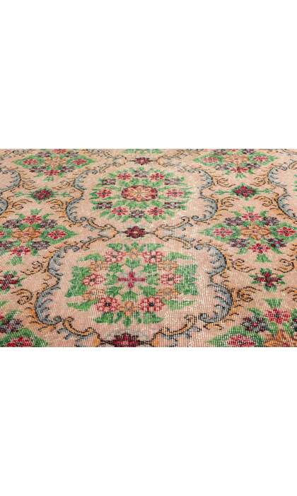5 x 7 Distressed Vintage Turkish Sivas Rug 52002