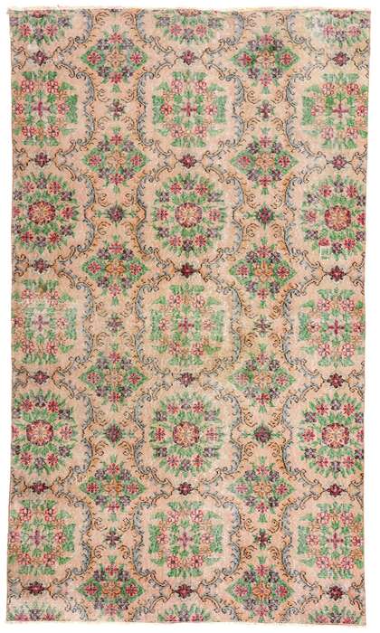 5 x 7 Distressed Vintage Turkish Sivas Rug 52002